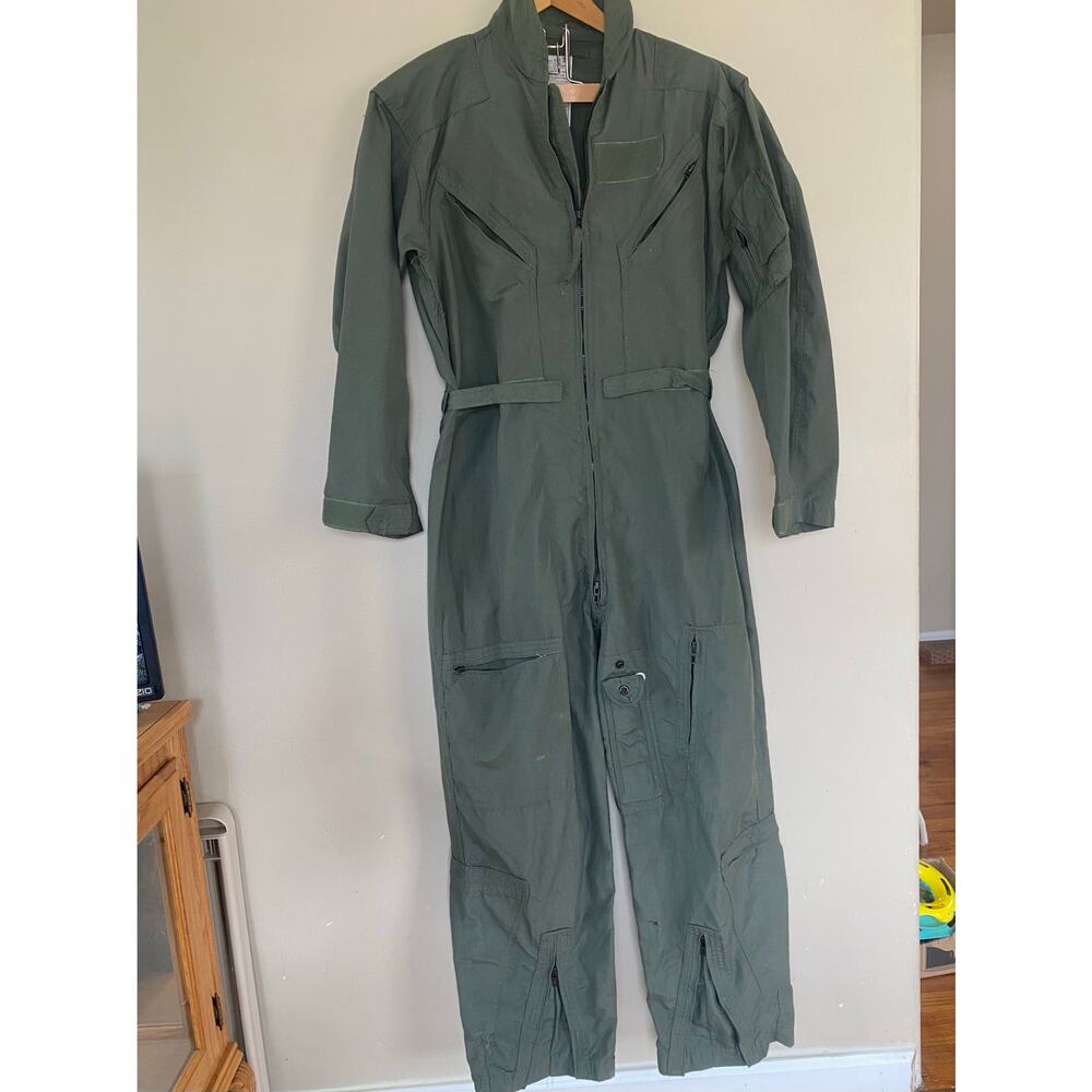 CWU-27/P Flyers Coveralls 46R Green Flight Suit Summer FR Military